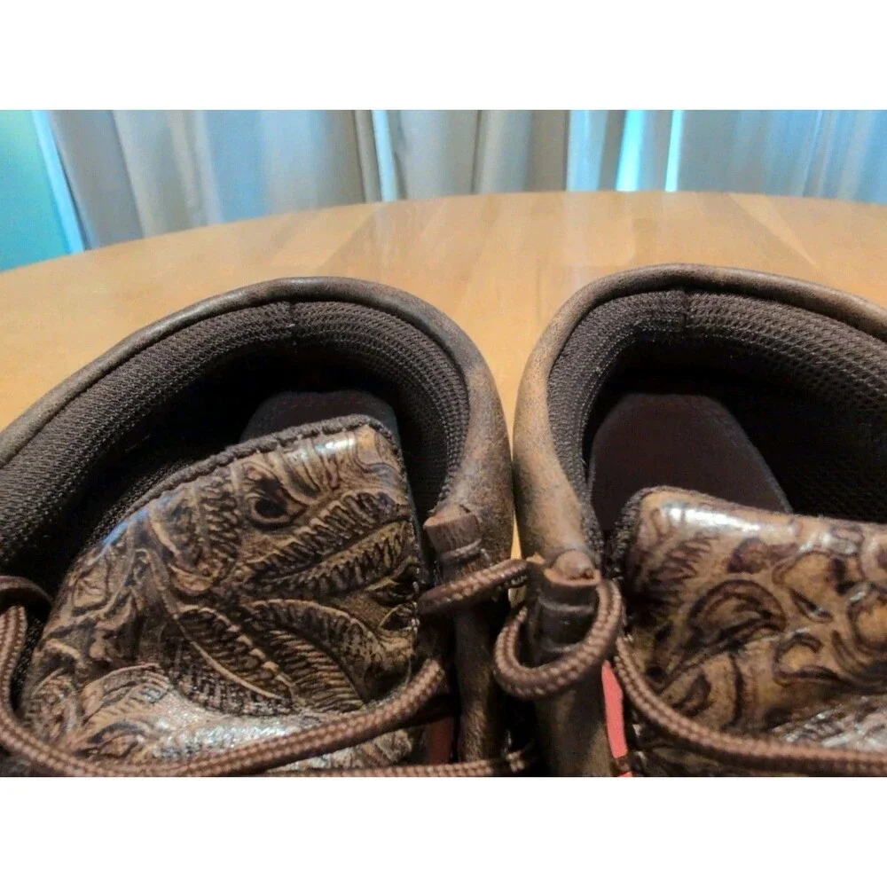 Twisted X Women's Sz 8 Tooled Chukka Driving Mocs Boots Leather Western WDM0079